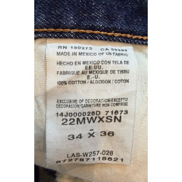 Wrangler 20X Jeans Mens 34x36 Blue Denim Straight Leg Cowboy Western 22MWXSN - Picture 6 of 6